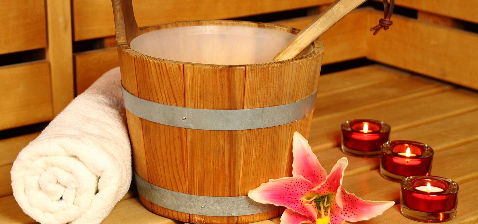 Aufgusseimer in der Sauna